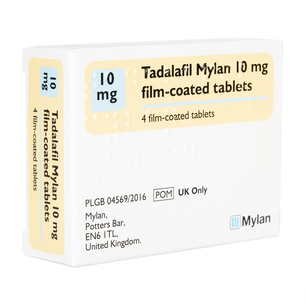 タダラフィル10mg4錠(Mylan) 1箱