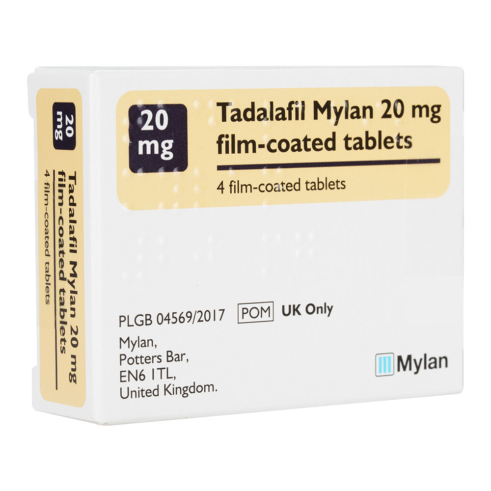 タダラフィル20mg4錠(Mylan) 3箱