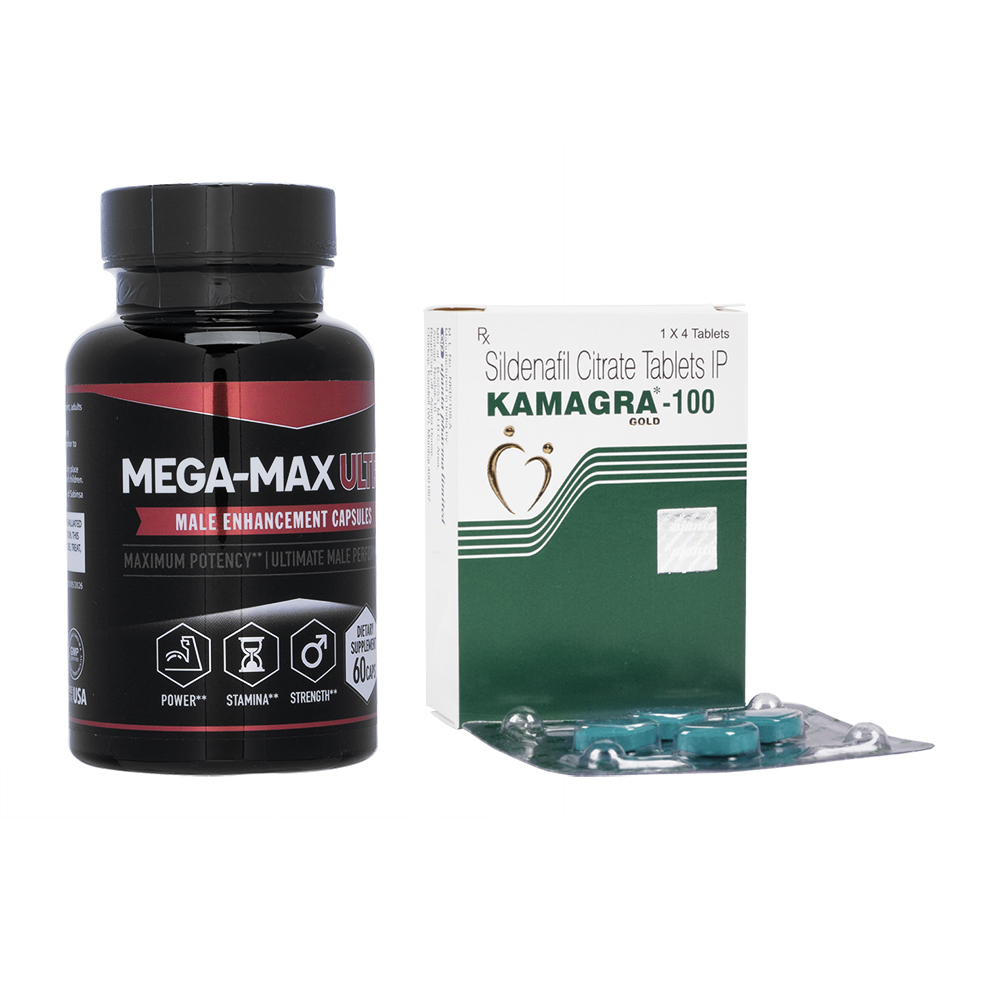 メガマックスウルトラ(MegaMaxUltra)1本+カマグラ100mg4錠7箱 1セット