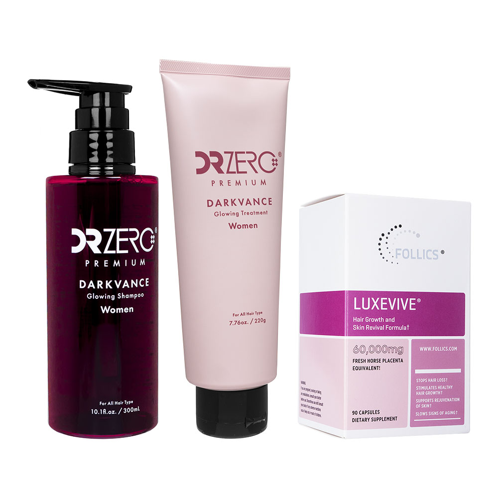 (フォリックス)ルグゼバイブ90錠+(ドクターゼロ)ダークヴァンス・グローイングシャンプー300ml1本+トリートメント(女性用)220g1本[ヤマト便] 1セット